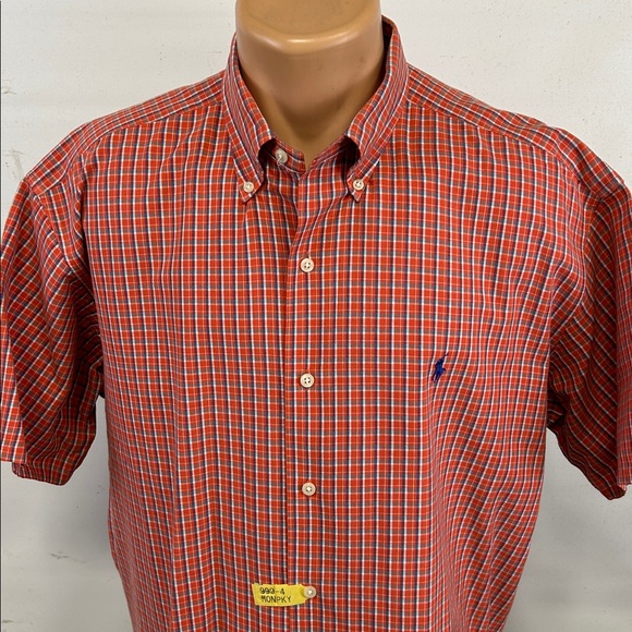Ralph Lauren short sleeve button down collar shirt.  L - Picture 2 of 7